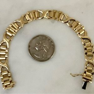 VINTAGE 14K YELLOW GOLD LADIES BRACELET-15 GRAMS